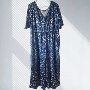 Floral Blue Maxi Dress